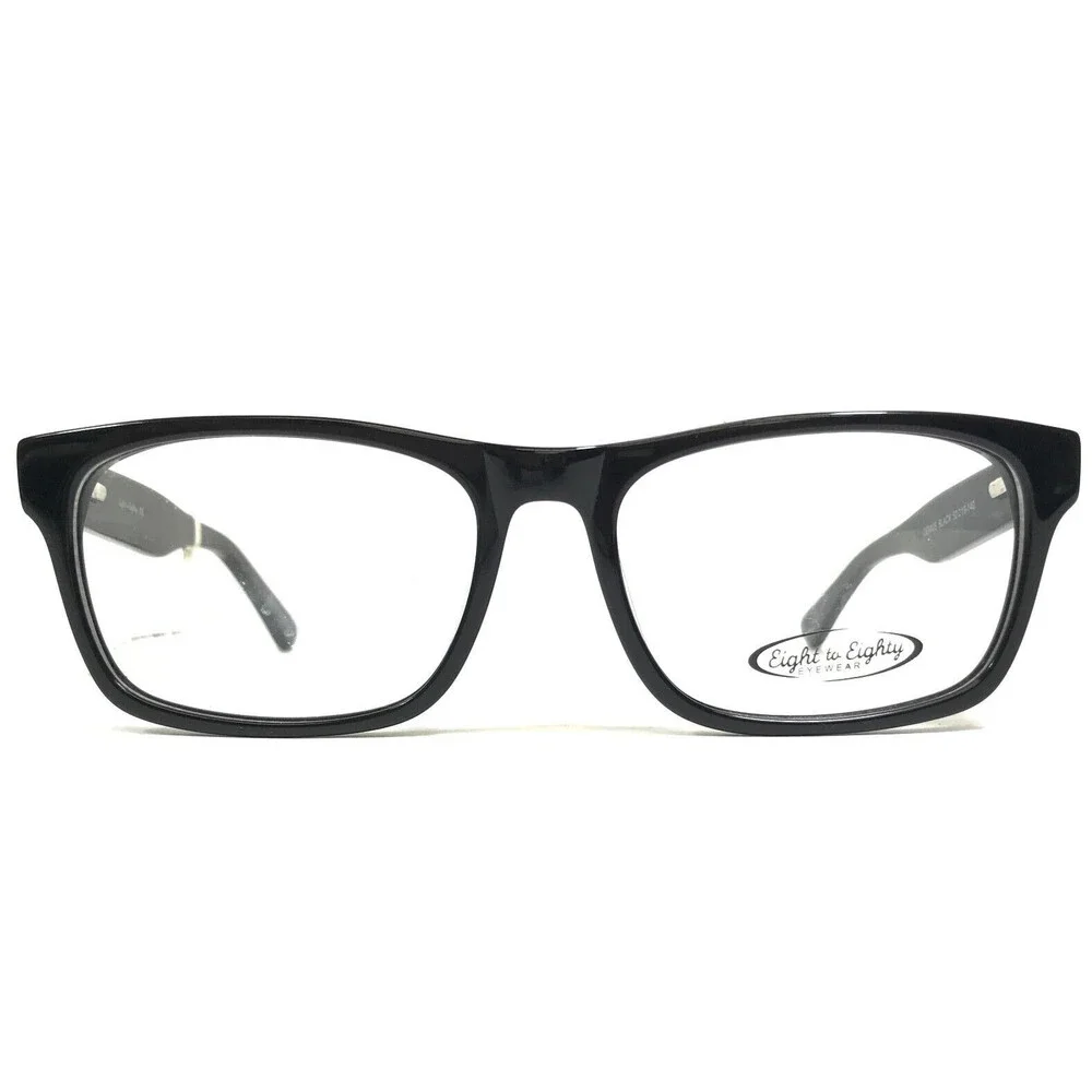 Eight to Eighty Eyeglasses Frames DENNIS BLACK Square Full Rim 53-19-140